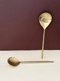 Svarna Stainless Steel Serving Spoons (Set of 2) – Gold