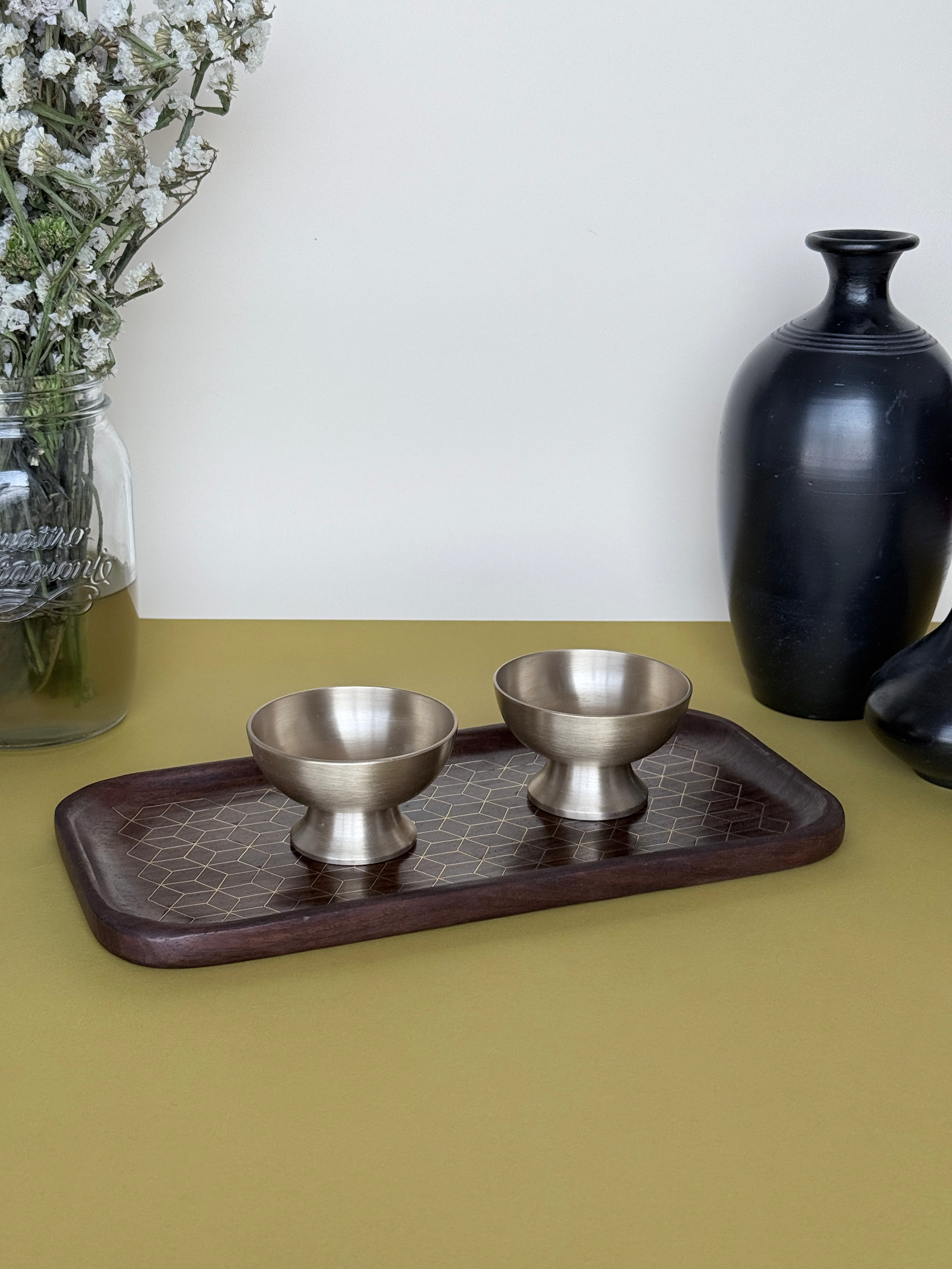 Dhaara Sheesham Tarkashi Tray (12 × 6”)